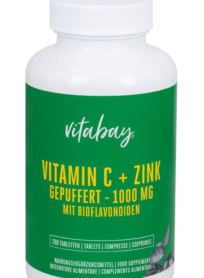 Vitabay Vitamin C 1000 mg + Zinc - 200 vegan tablets - Image 1
